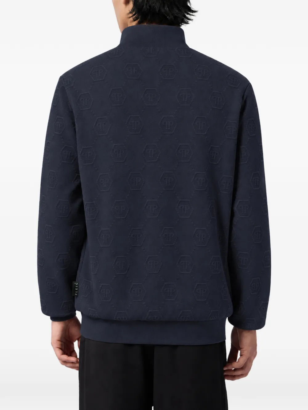 Philipp Plein Jack met monogram jacquard Blauw