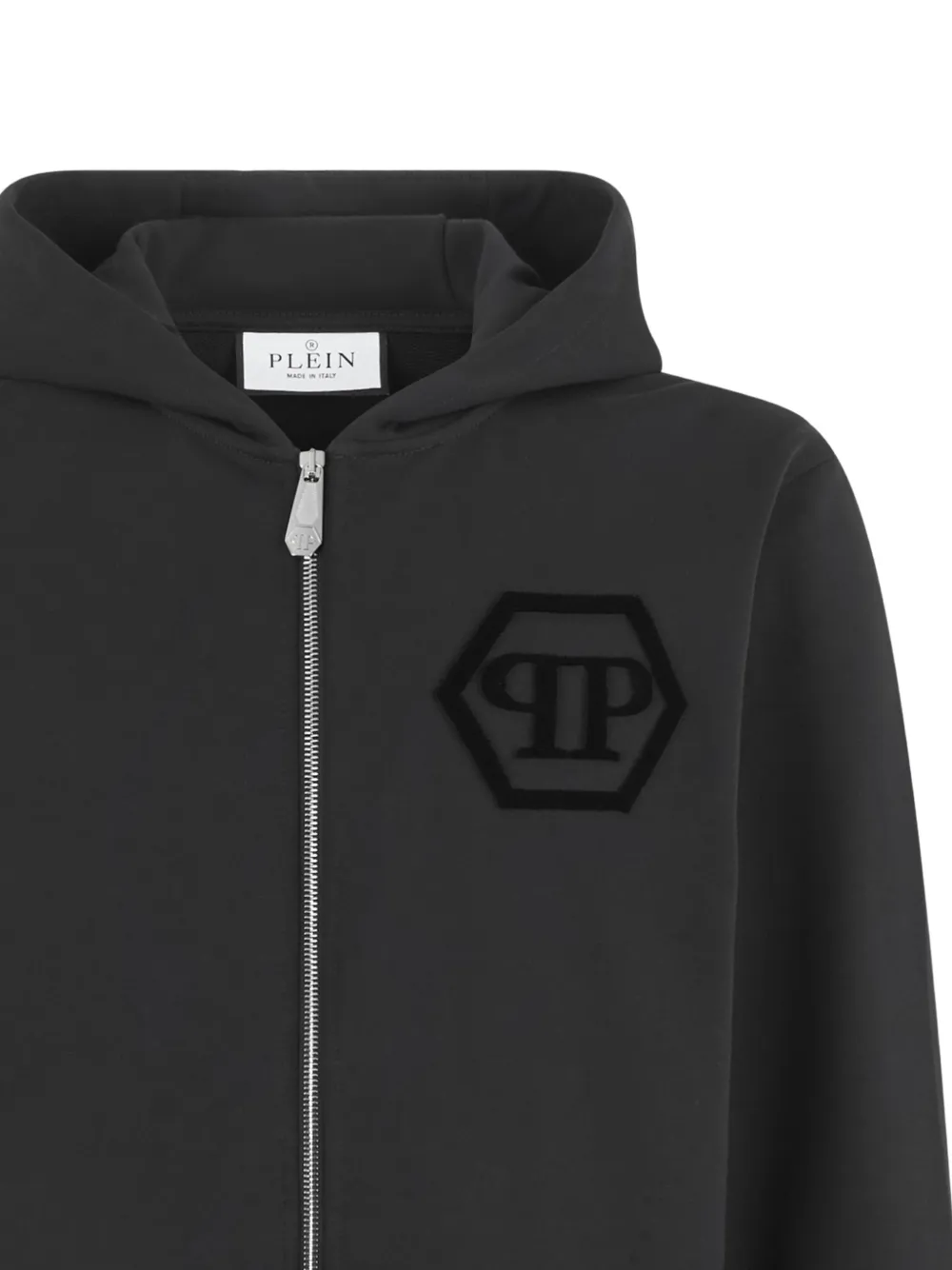 Philipp Plein Hoodie met logopatch Zwart