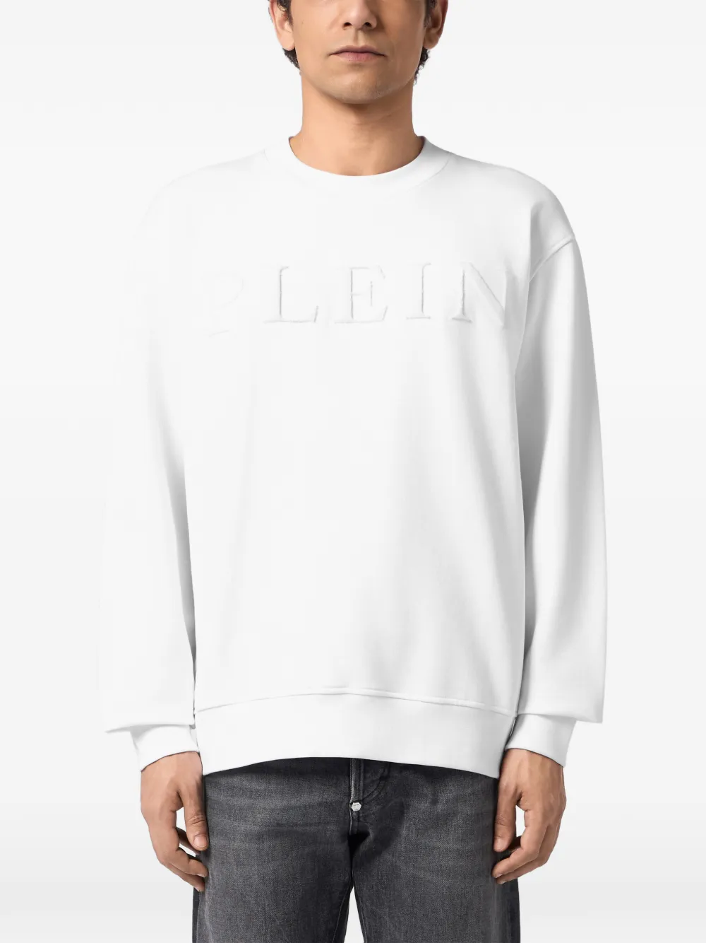 Philipp Plein Sweater met geborduurd logo Wit