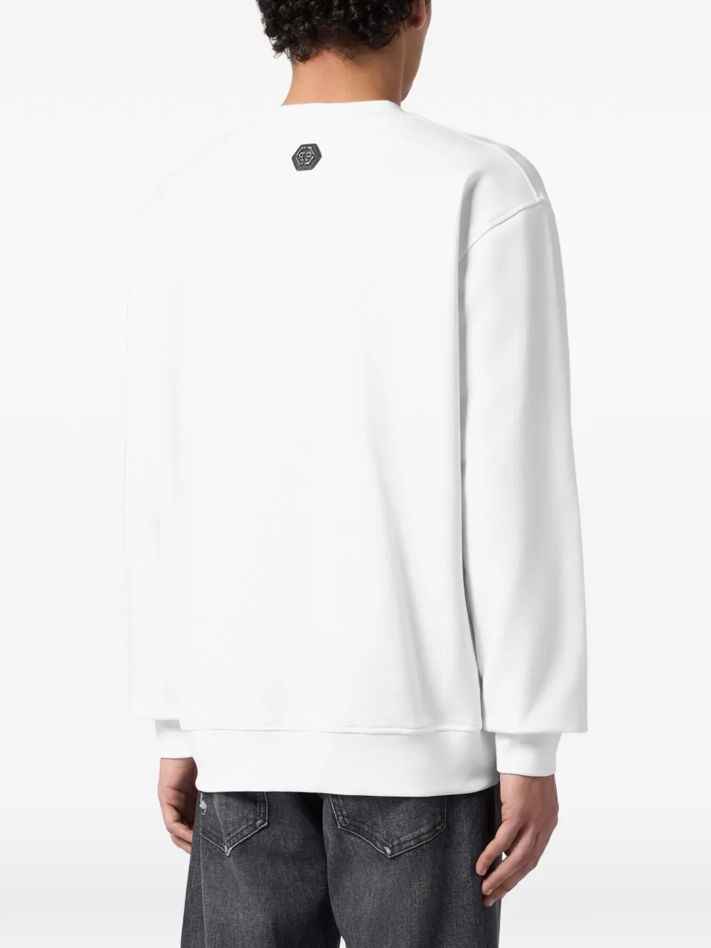 Philipp Plein Sweater met geborduurd logo Wit