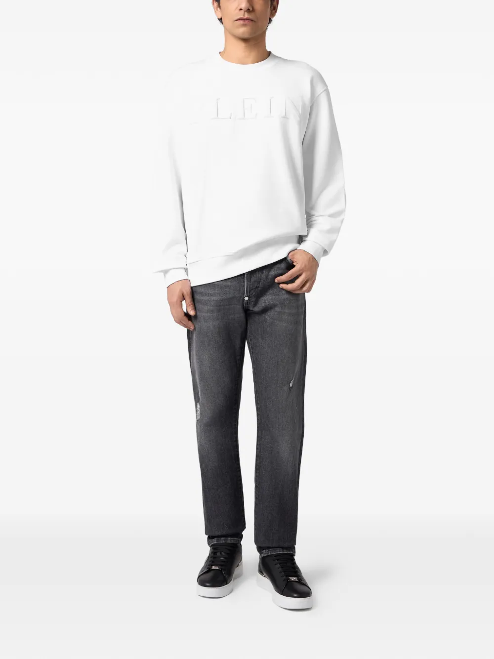 Philipp Plein Sweater met geborduurd logo Wit