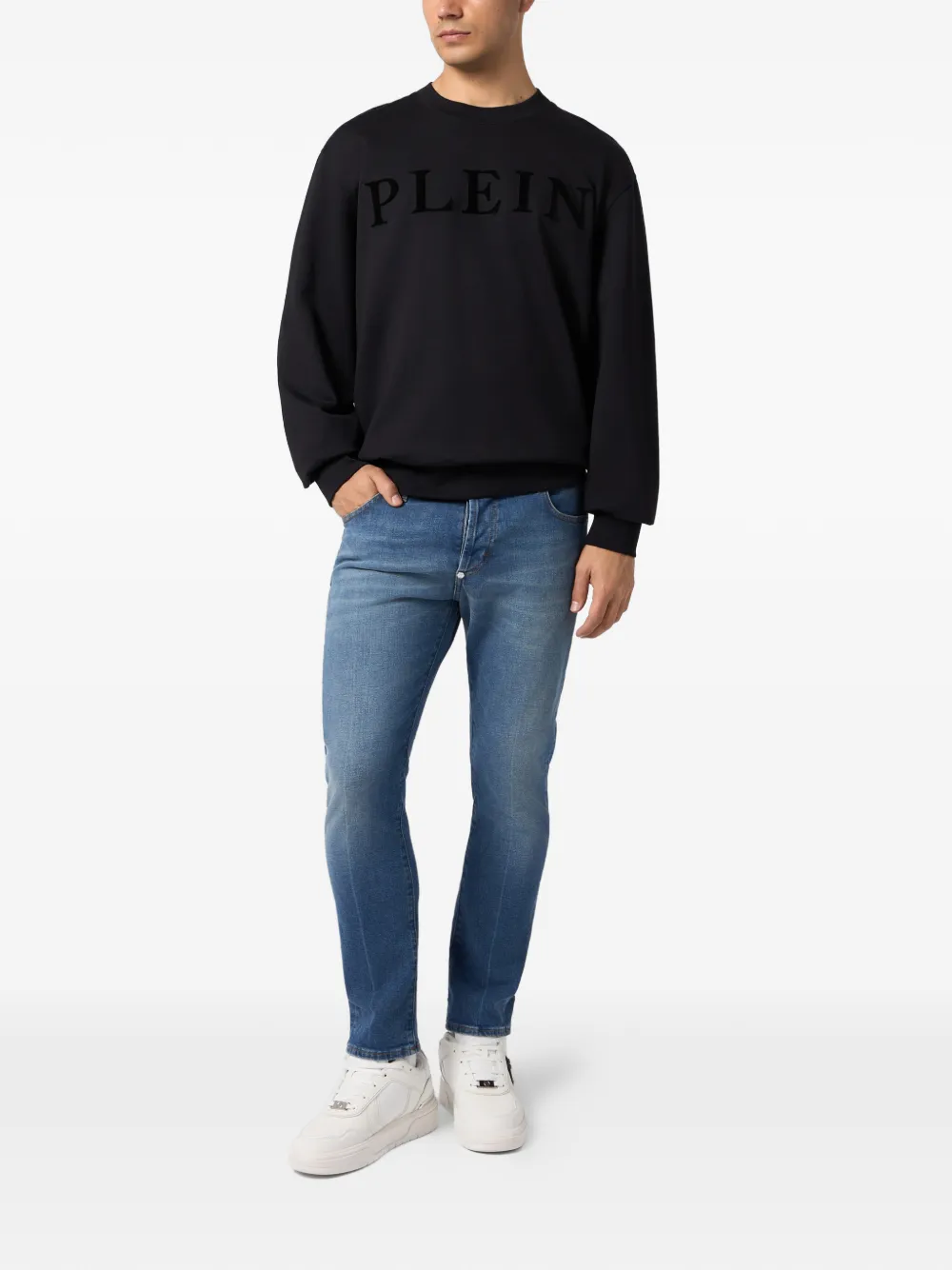 Philipp Plein Sweater met logoprint Zwart