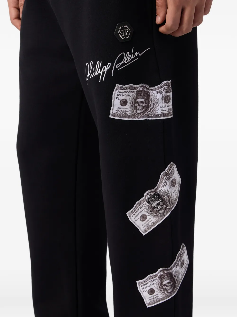 Philipp Plein Trainingsbroek met dollardetail Zwart