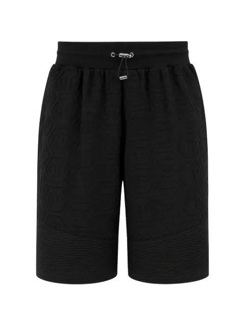 Philipp Plein padded shorts biker monogram