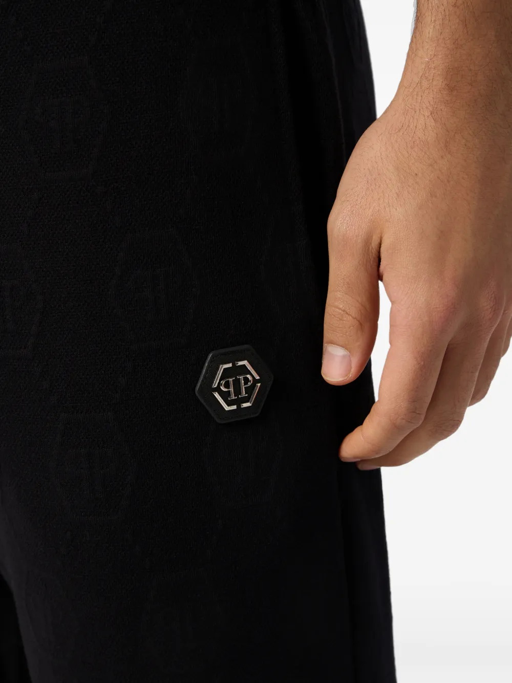 Philipp Plein Trainingsbroek met logopatch Zwart