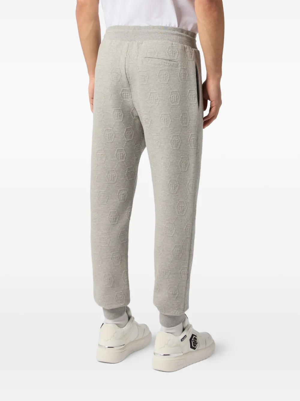Philipp Plein Trainingsbroek met jacquard Grijs