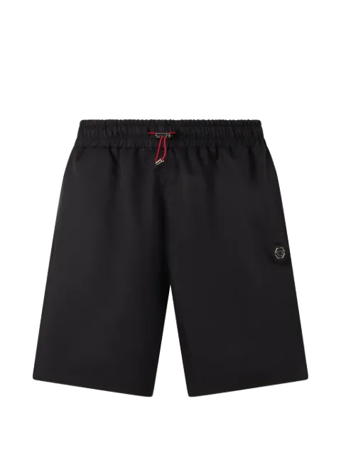 Philipp Plein logo-stripe drawstring shorts