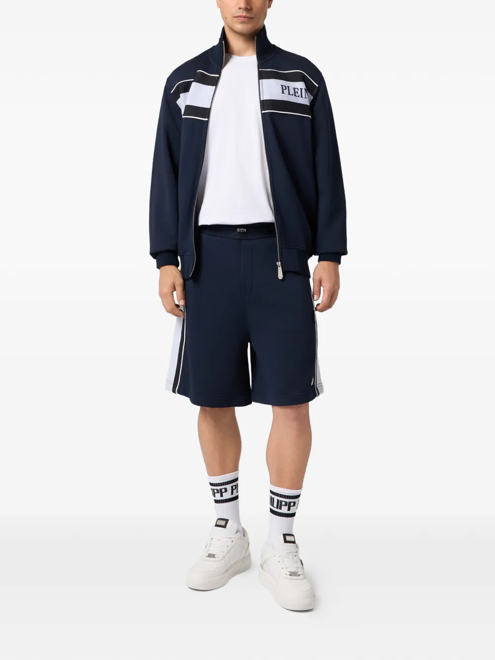 Philipp Plein Shorts met logostreep Blauw