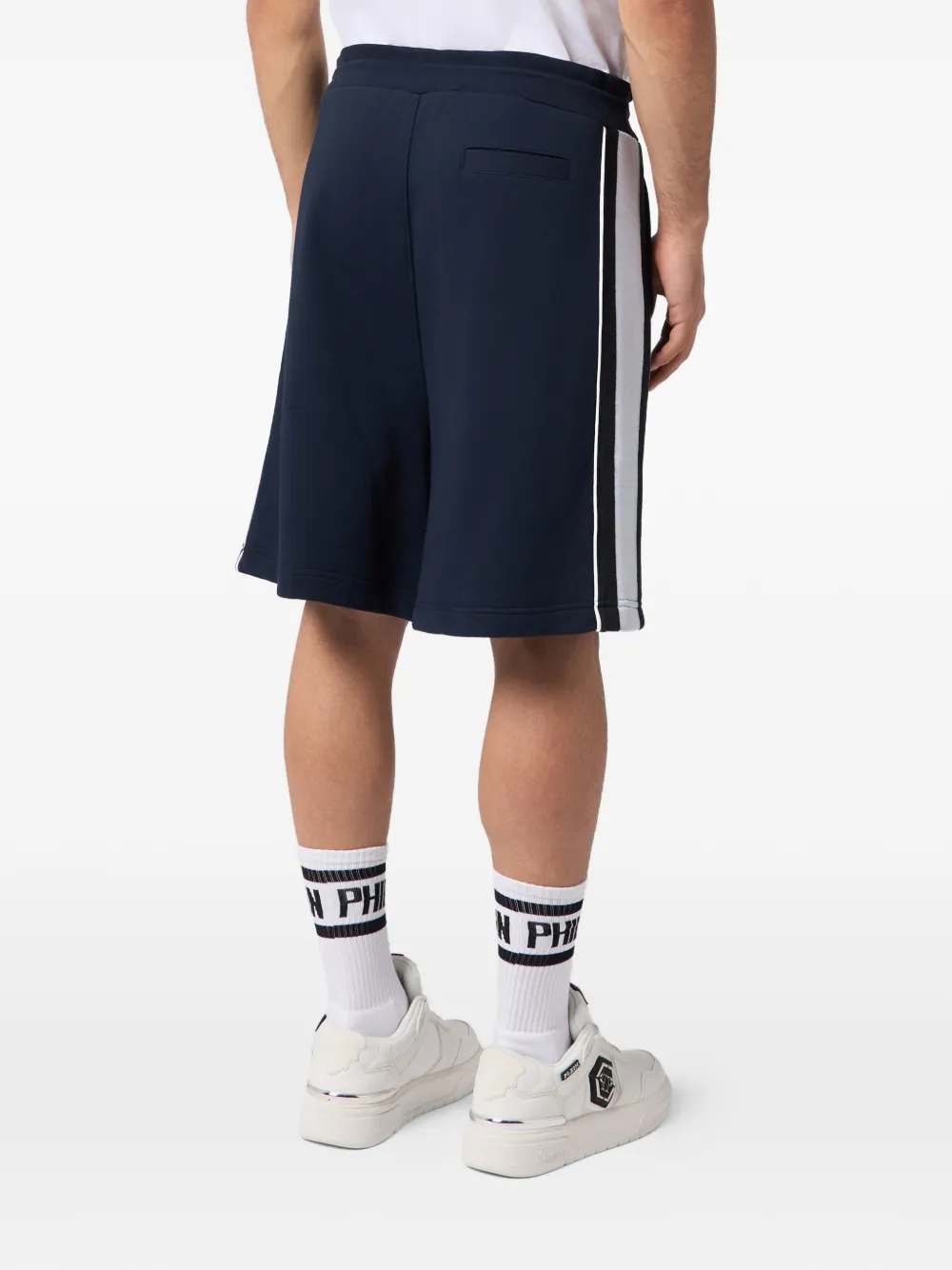Philipp Plein Shorts met logostreep Blauw