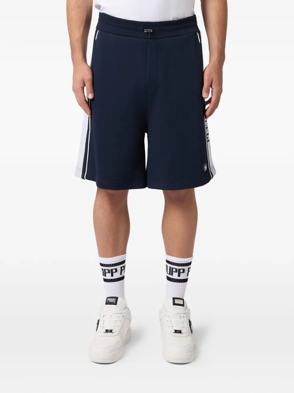 Philipp Plein Shorts met logostreep Blauw