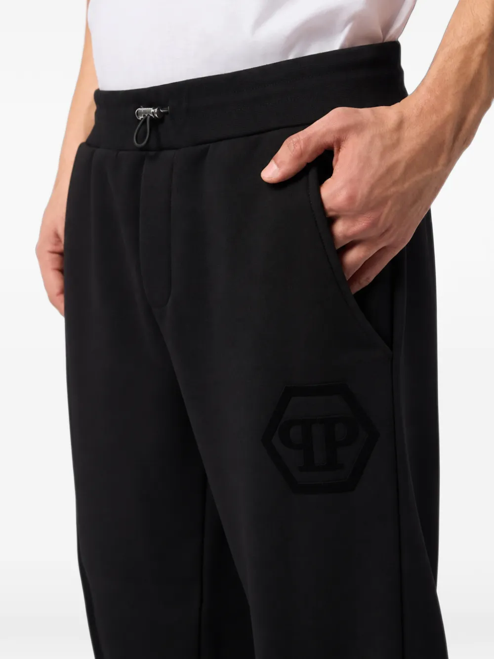 Philipp Plein Hexagon trainingsbroek met logopatch Zwart