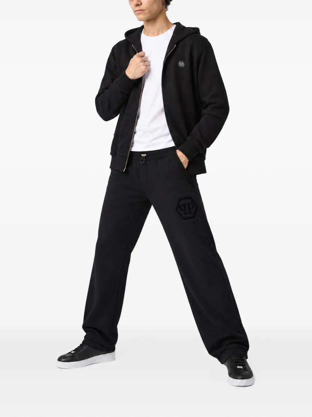 Philipp Plein Hexagon trainingsbroek met logopatch Zwart