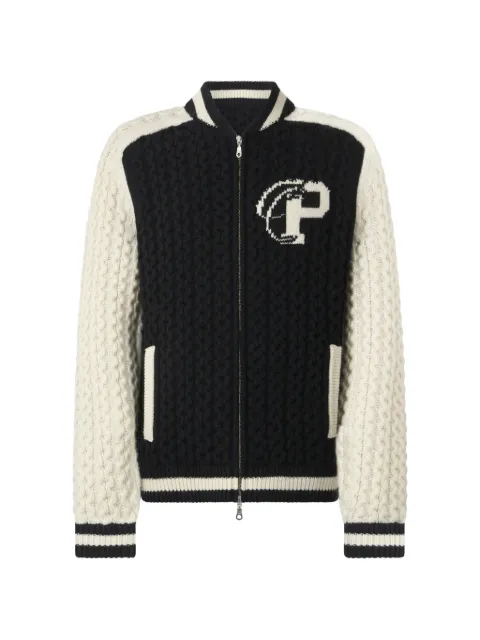 Philipp Plein Plein Star knitted bomber jacket