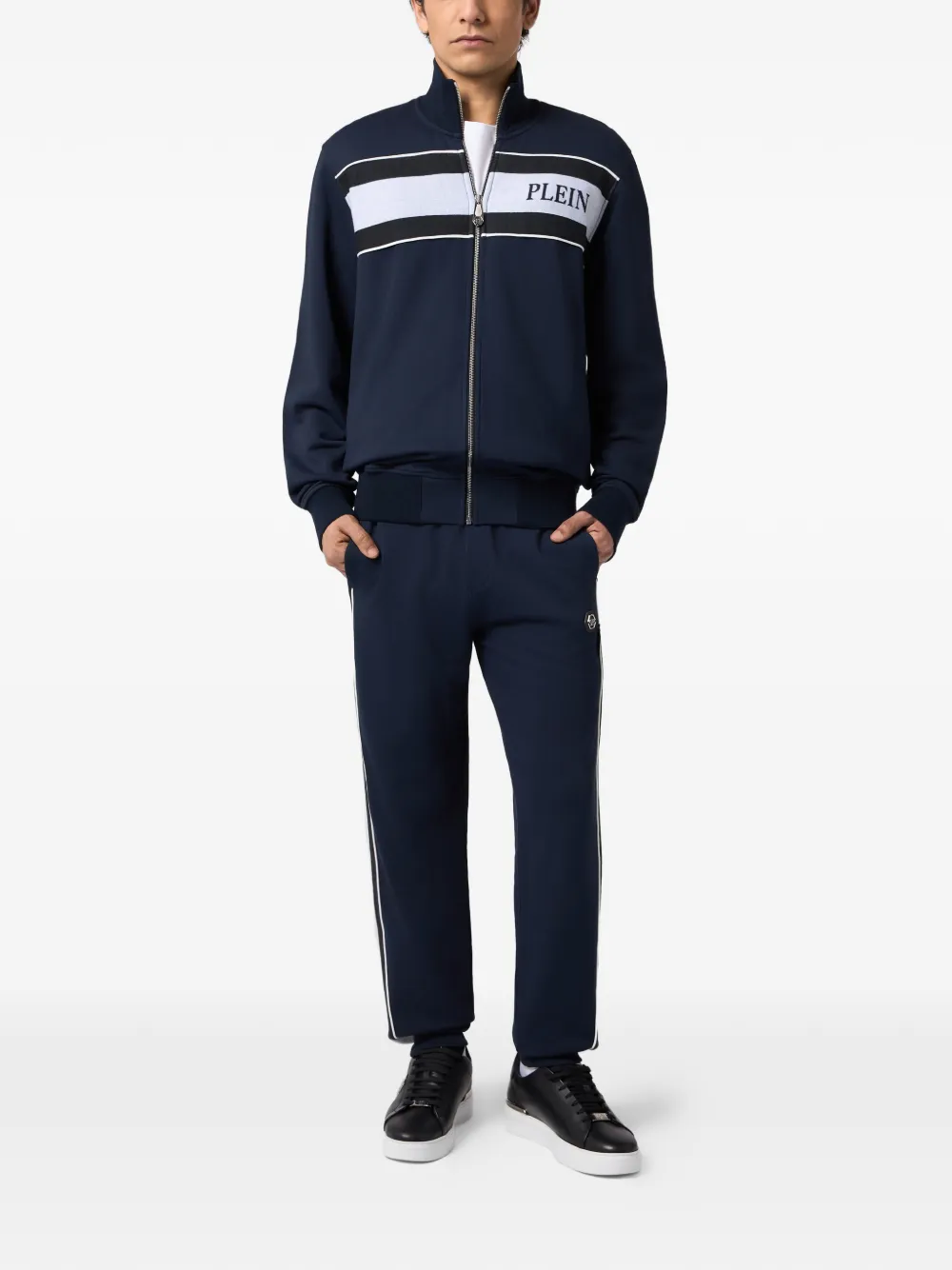 Philipp Plein Trainingsbroek met logostreep Blauw