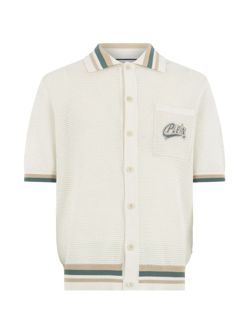 Philipp Plein Camicia a maniche corte con logo - Toni neutri