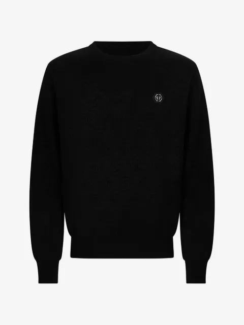Philipp Plein monogram-knit sweater