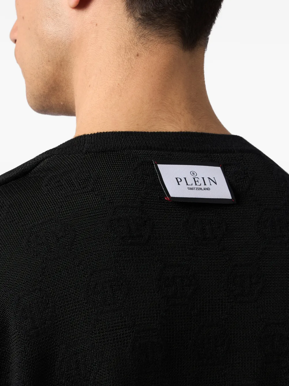 Philipp Plein Gebreide trui met monogram Zwart