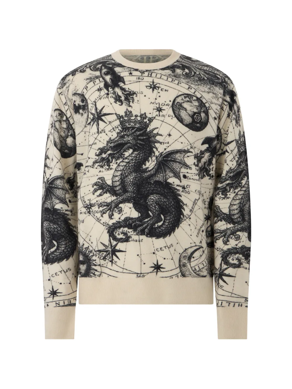 Philipp Plein Pullover mit grafischem Print - Nude