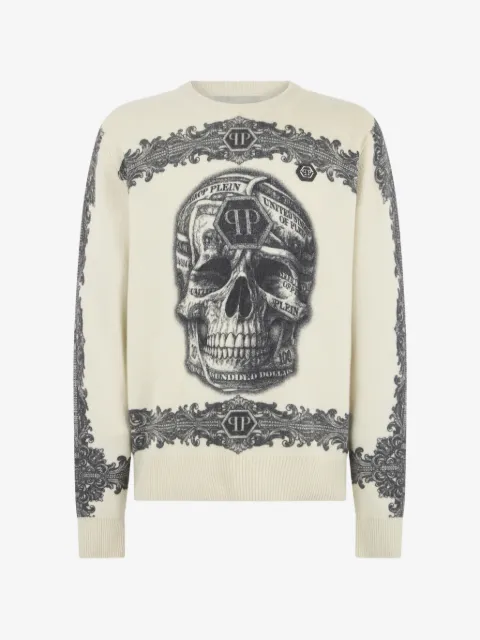 Philipp Plein Baroque Skull long-sleeve sweater