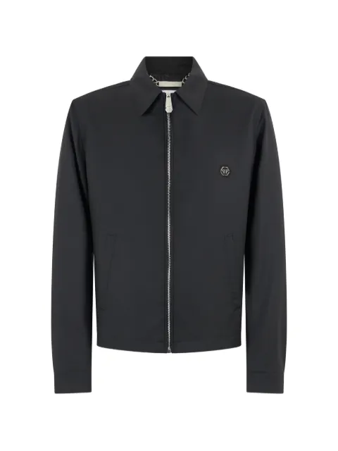 Philipp Plein logo-plaque zip-up jacket