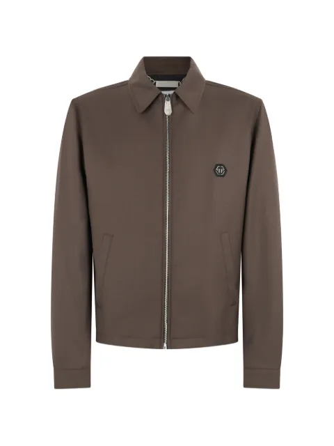 Philipp Plein logo-plaque zip-up jacket