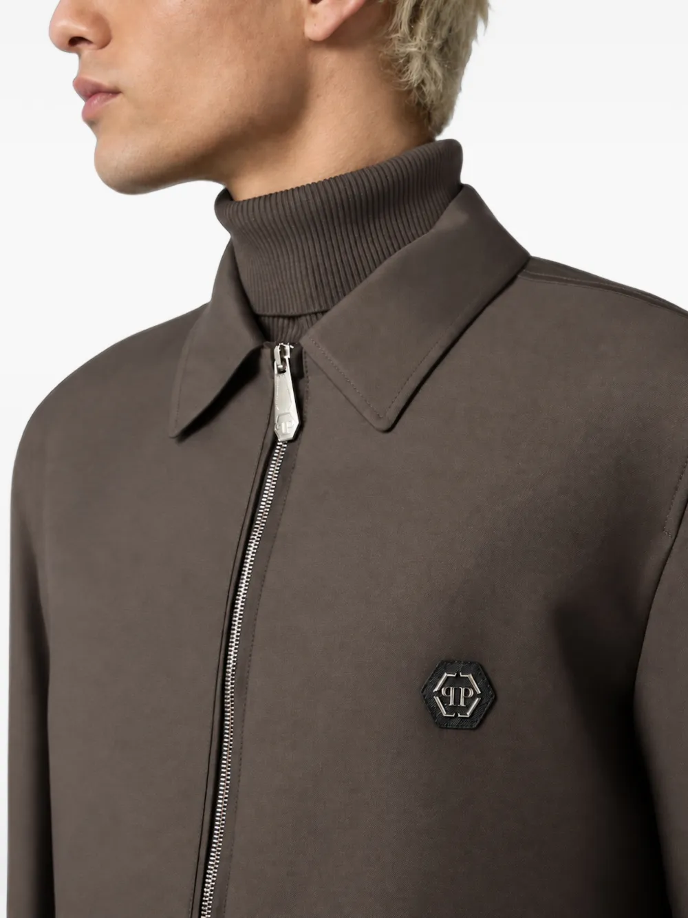 Philipp Plein Jack met logoplakkaat Bruin