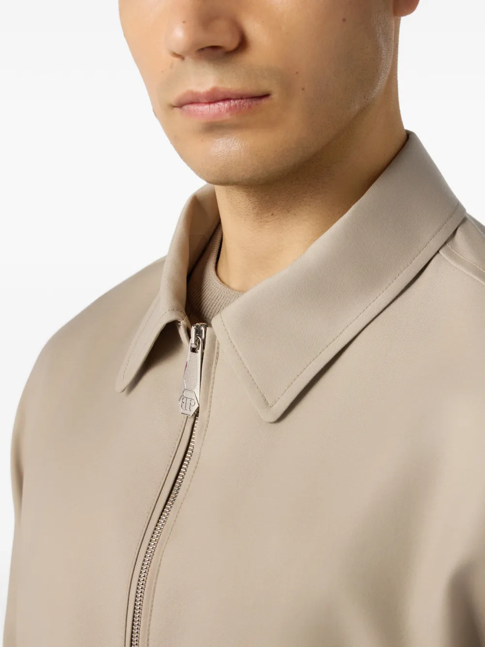 Philipp Plein Jack met rits Beige
