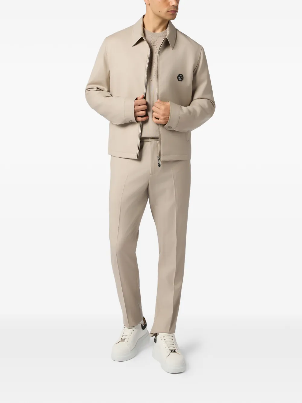 Philipp Plein Jack met rits Beige