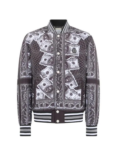 Philipp Plein جاكيت بومبر بطبعة جمجمة
