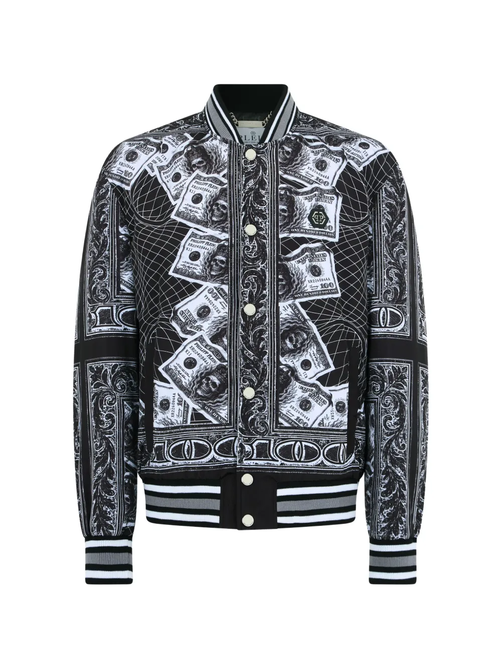 Philipp Plein Bomberjacke mit Totenkopf-Print - Schwarz