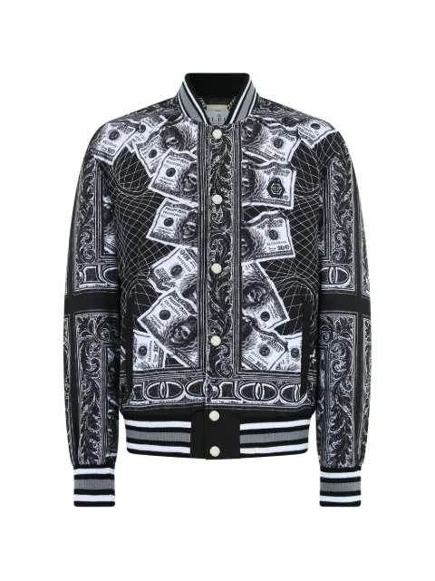 Philipp Plein nylon bomber Skull Dollar