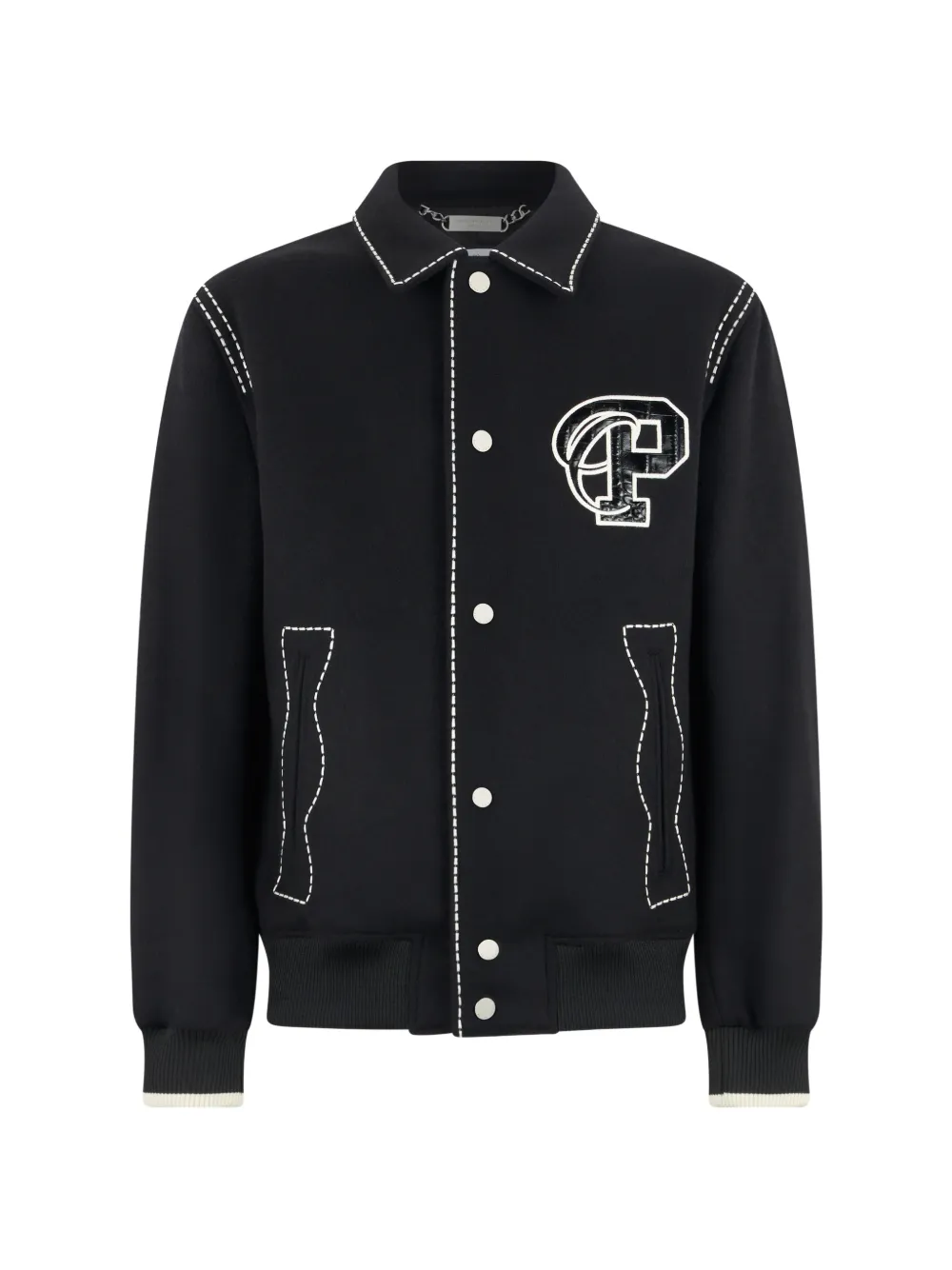 Philipp Plein Giacca Coster con cuciture a contrasto - Nero