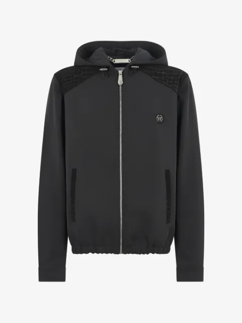 Philipp Plein crocodile-effect panelled jacket