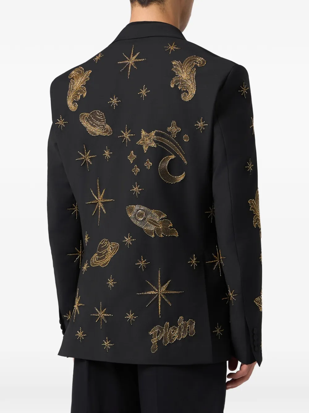 Philipp Plein Blazer verfraaid met kralen Zwart