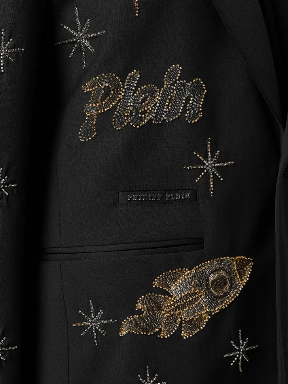 Philipp Plein Blazer verfraaid met kralen Zwart