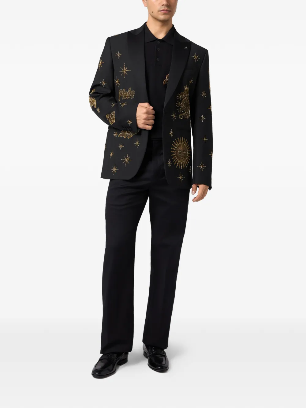 Philipp Plein Blazer verfraaid met kralen Zwart