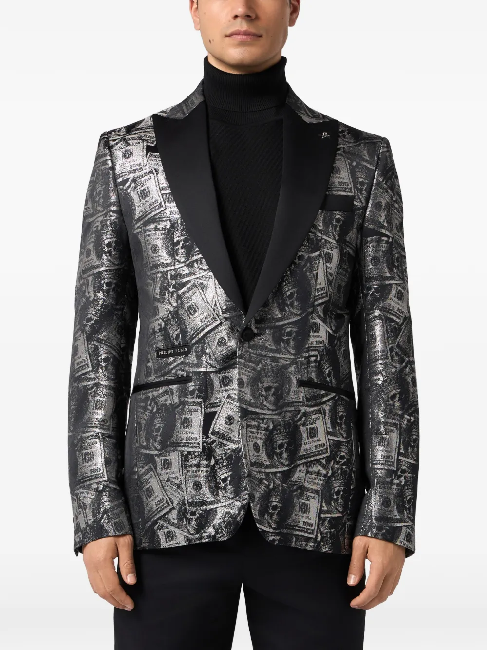 Philipp Plein Blazer met puntige revers Zilver