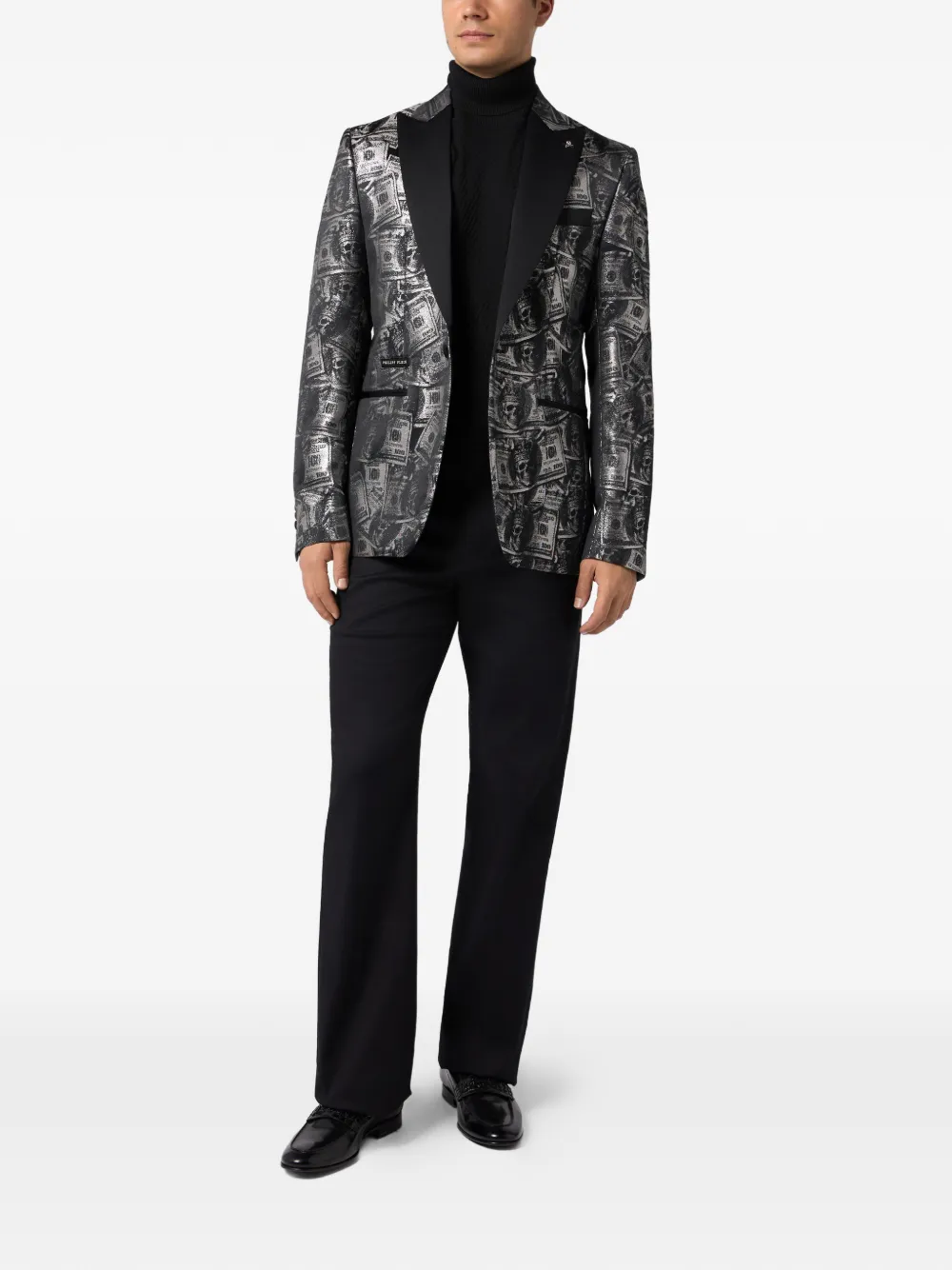 Philipp Plein Blazer met puntige revers Zilver
