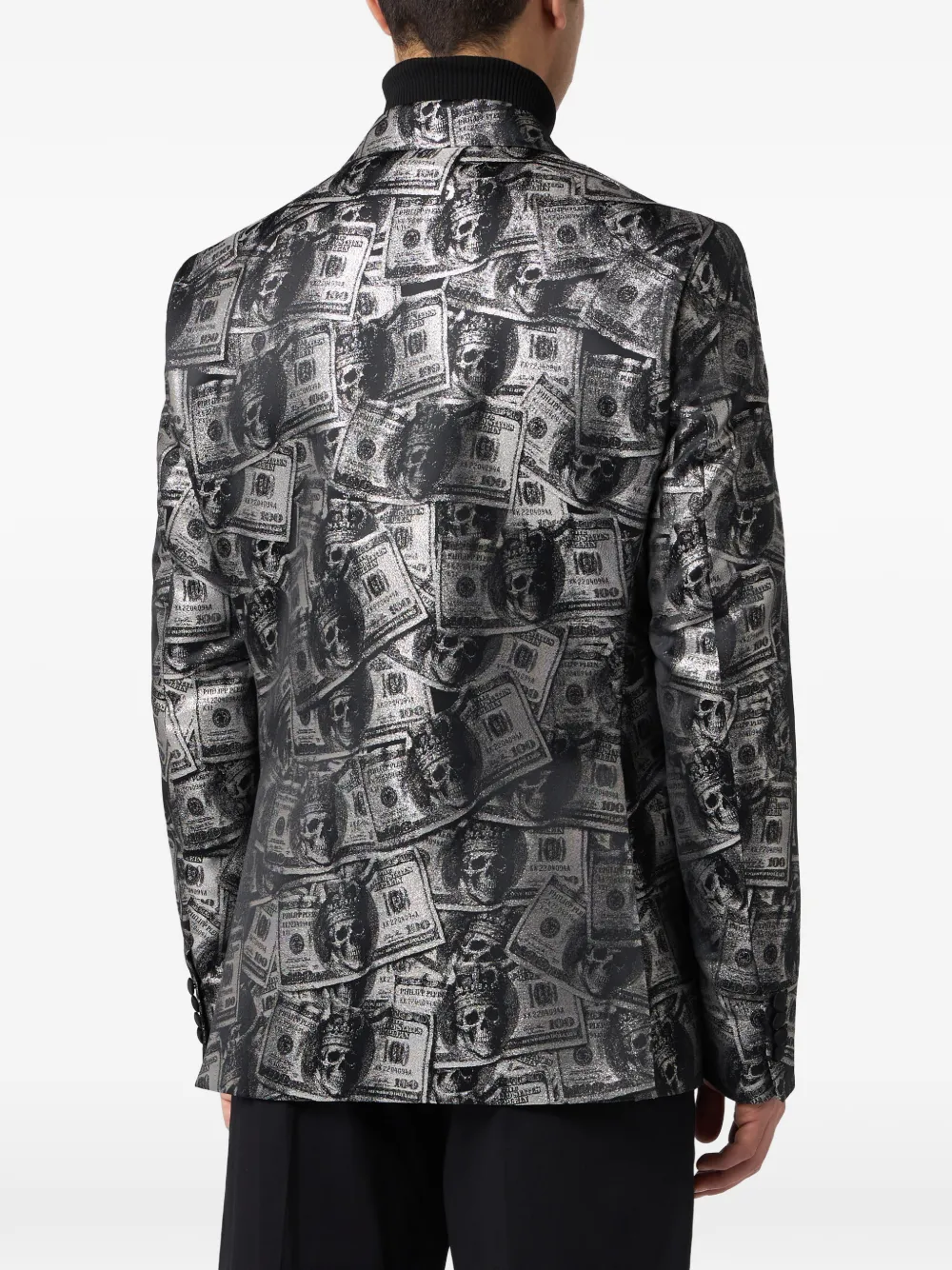 Philipp Plein Blazer met puntige revers Zilver