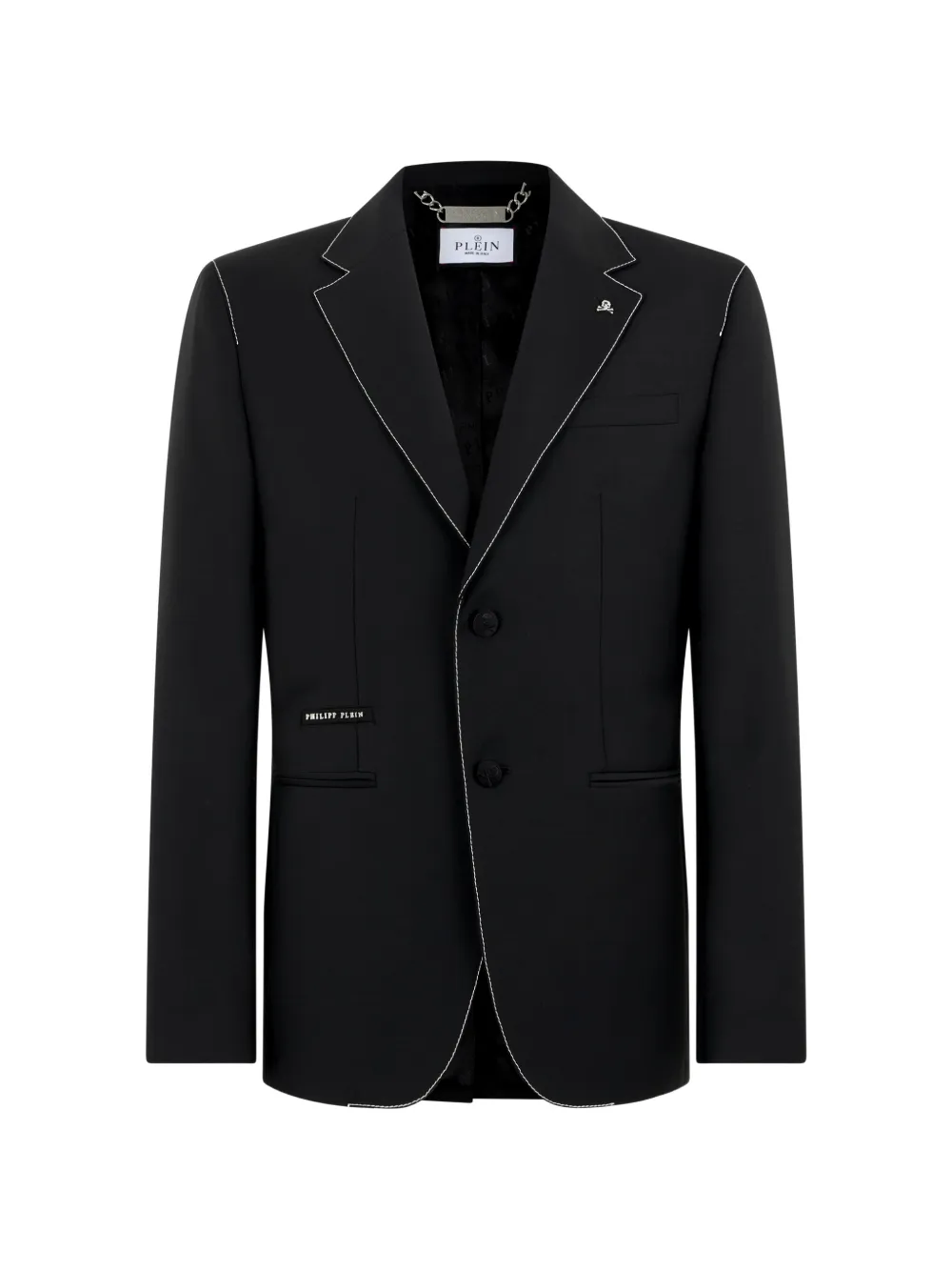 Philipp Plein contrast-stitching blazer - Black