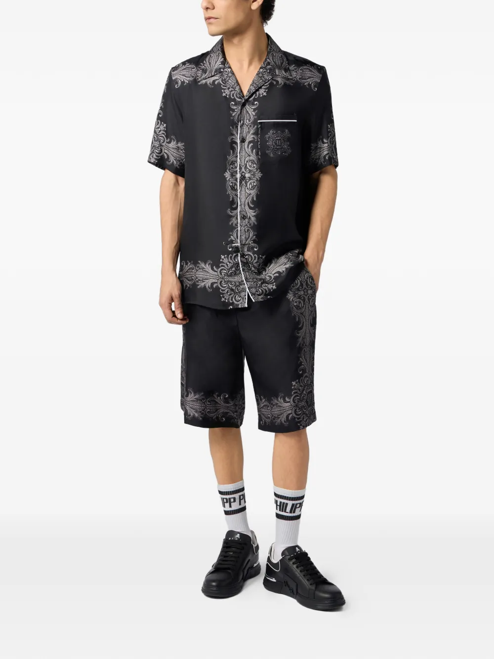 Philipp Plein Shorts met trekkoord Zwart