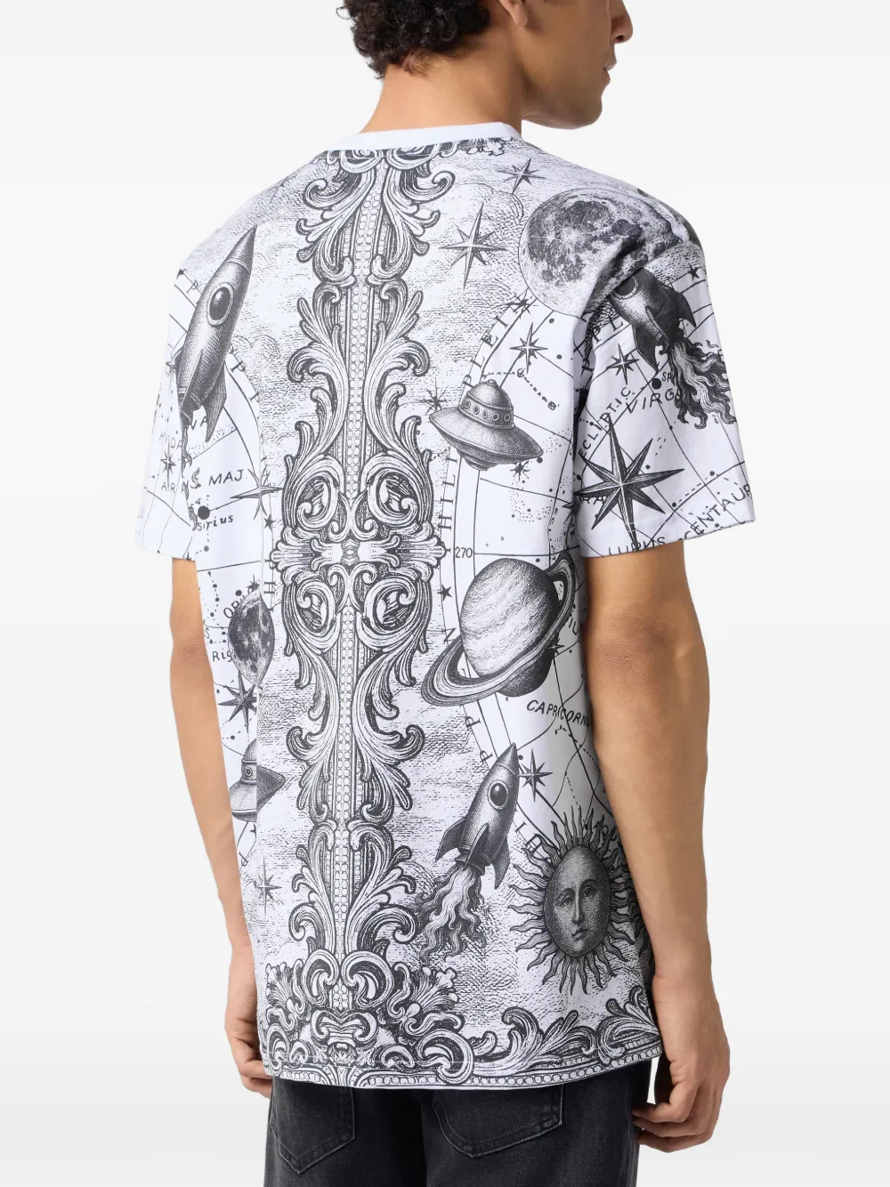 Philipp Plein T-shirt met sterrenprint Wit