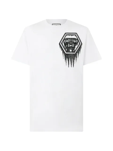 Philipp Plein playera con detalles de cristal