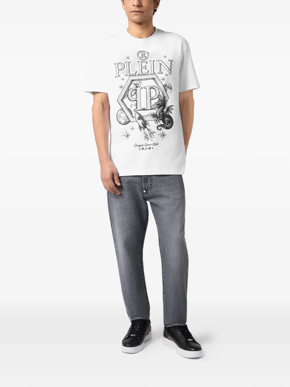 Philipp Plein T-shirt met logopatch Wit