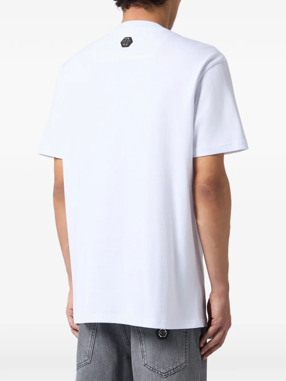 Philipp Plein Space Dragon T-shirt met ronde hals Wit
