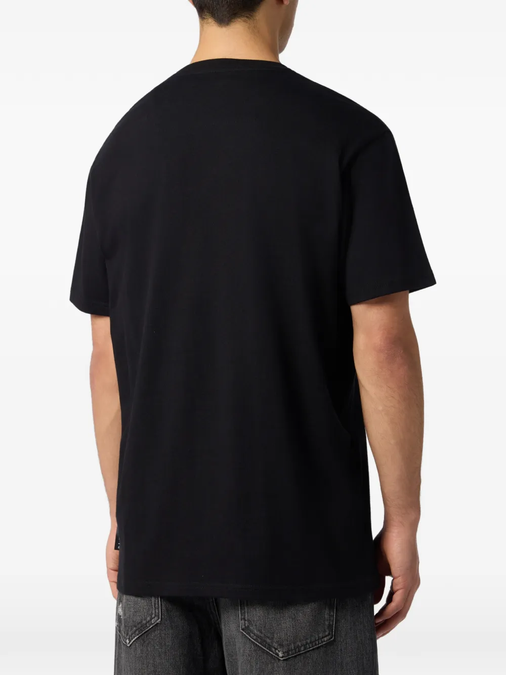 Philipp Plein Neon Space T-shirt verfraaid met kristallen Zwart