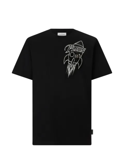 Philipp Plein playera con estampado de cohete