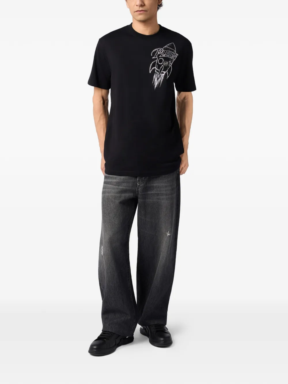 Philipp Plein T-shirt met print Zwart