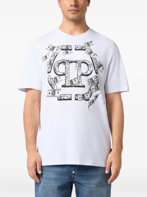Philipp Plein logo-detail dollar-print T-shirt
