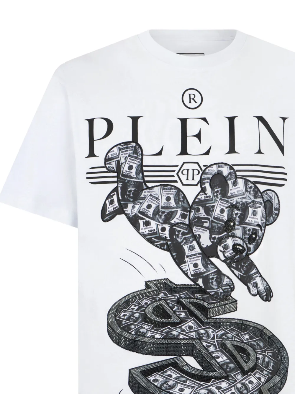 Philipp Plein Teddy Dollar T-shirt Wit